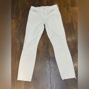 Mother high waisted looker ankle fray jeans